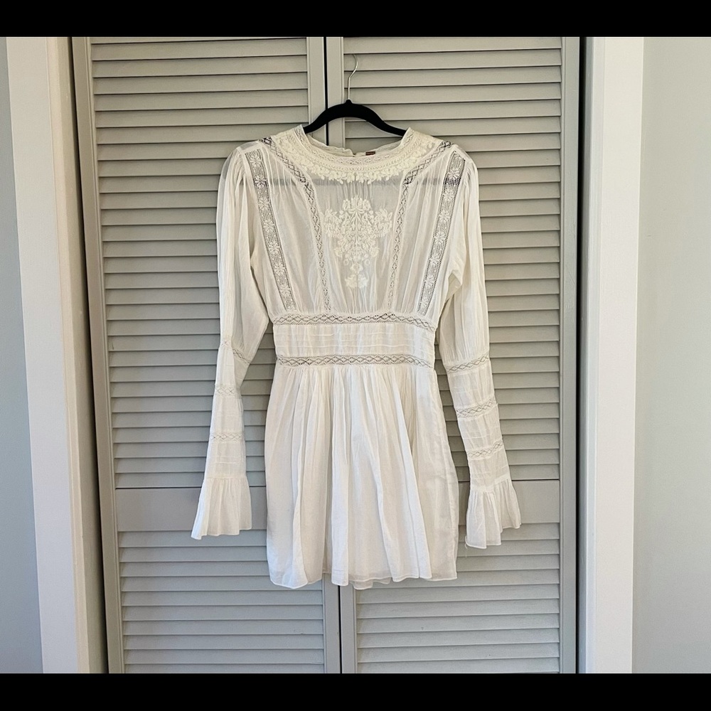 Free People White Mini Dress Size 2